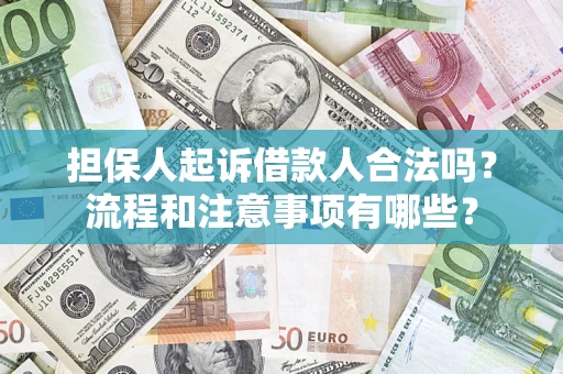 北京担保人起诉借款人合法吗？流程和注意事项有哪些？